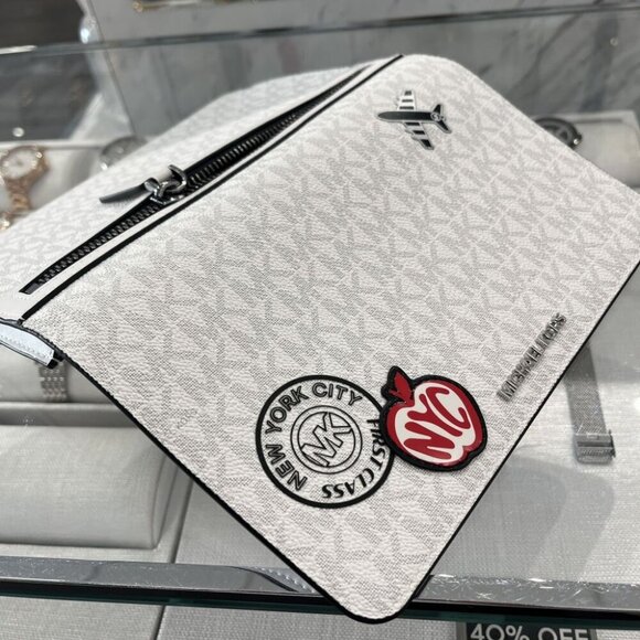 Michael Kors Cooper Large Embellished Signature Logo Travel Wallet 36R5LCOF6B - Picture 9 of 13